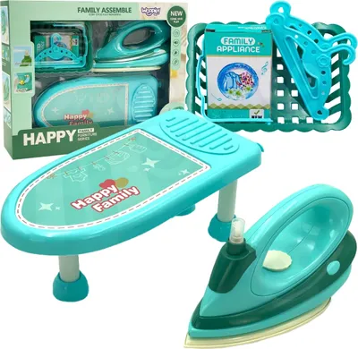 Produktbild von Woopie 2-in-1 Bügelset: Bügelbrett + Wäschekorb 6-tlg.