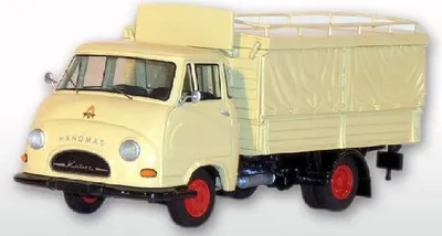 Produktbild von G35102_2 Golden Oldies Hanomag Kurier mit Getraenkeaufbau 1:32 im gelbton