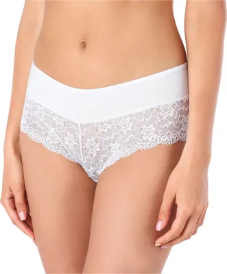 Produktbild von Bellivalini Damen Unterwäsche Unterhose aus Baumwolle Panty mit Spitze BLV50-187 (Weiß, L )