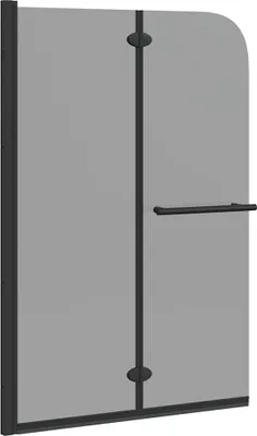 Produktbild von vidaXL Duschabtrennung Schwarz 120 x 140 cm ESG-Glas und Aluminium