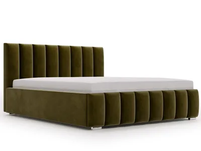 Produktbild von GrainGold Polsterbett Neos 200x200 cm - Bett 200x200, Polsterbett mit Bettkasten & Lattenrost - Dunkelgrün (Amor Velvet  4326)