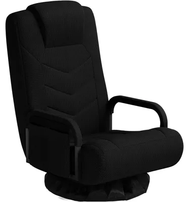 Produktbild von Bodenstuhl Sitzsack Gaming-Sessel - Schwarz - 360 Grad drehbar - 6 Positionen - Belastbar bis 136 kg