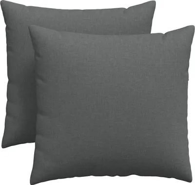 Immagine prodotto di vidaXL Cuscino per divano 2 pezzi grigio scuro 45 x 45 cm in tessuto