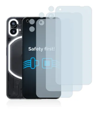 Produktbild von 6x Für Nothing Phone (1) (Display+Kamera) Schutzfolie Savvies Displayschutz Display Schutz Folie Klar Transparent