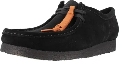 Produktbild von Clarks Originals Schnürschuhe Wallabee Black aus hochwertigem schwarzem Wildleder 1219 Black Sde 41