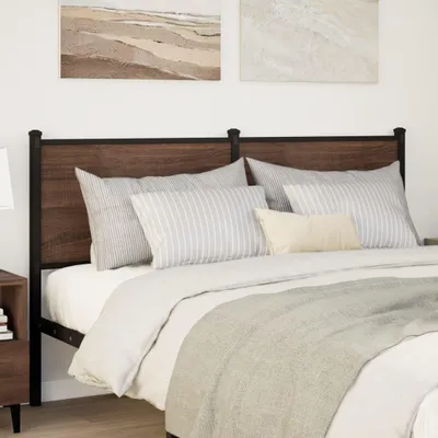 Produktbild von vidaXL Ersatz-Kopfteil Braun Eichen-Optik 140 cm Holzwerkstoff und Stahl