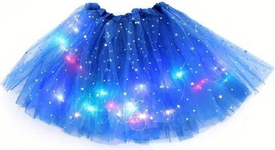 Immagine prodotto di Gonna in tulle da donna, tutù LED, gonna in tulle, gonna illuminata per bambini, gonna tutù, costume, gonna in tulle - PRINCESS Blue
