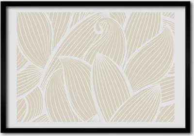 Produktbild von Bild - Bilder - Bilderrahmen - 70 cm x 50 cm - MDF-Rahmen, Wandkunst Blätter-Muster