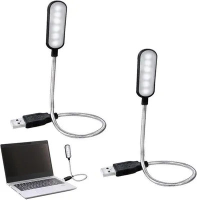 Obrázok produktu pre Dvojradová USB lampa, lampa k notebooku, stmievateľné USB LED osvetlenie, LED lampa k notebooku