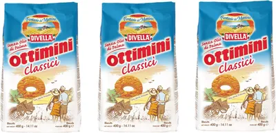 Produktbild von 3x Divella Ottimini Classici Shortbread Kekse mit frischen Eiern 400g Biscuits Cookies italienische Kekse