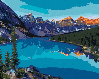 Produktbild von Zuty - Malen nach Zahlen - MORAIN LAKE IM BANFF NATIONAL PARK, 40x50 cm, mit Keilrahmen (bereits gespannt)
