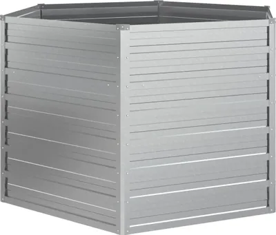 Produktbild von Garten-Hochbeet 129x77 cm Verzinkter Stahl Silber
