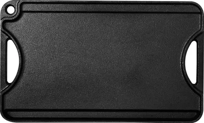 Image de SucceBuy Plaque grillade réversible en fonte, pré-assaisonnée, 185x342 mm