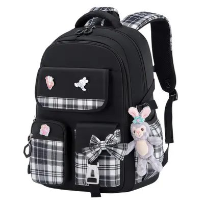 Produktbild von Schulrucksack Mädchen 41cm Ergonomisch Wasserdicht Rucksack Schwarz S