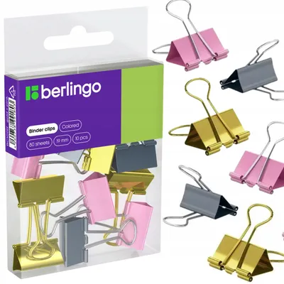 Produktbild von Berlingo 19mm bunte Büroklammern 10 Stück