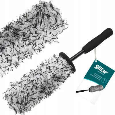 Immagine prodotto di Spazzola per cerchi auto in microfibra Sillar per cerchi in alluminio Spazzola pulisci cerchi extra delicata. Cura ottimale dei cerchioni senza graffi, spazzola per cerchioni, cerchioni