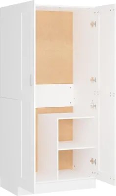 Obrázek produktu pro vidaXL Šatní skříň bílá 82,5x51,5x180 cm výrobek ze dřeva