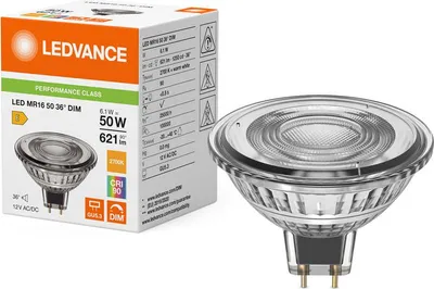 Immagine prodotto di LEDVANCE 4099854456077, 6,1 W, 50 W, GU5.3, 621 lm, 25000 h, bianco caldo