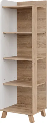 Obrázek produktu pro Koupelnová polička Vicco Karen Sonoma/bílá 40 x 128 cm se 4 přihrádkami, Model 54662