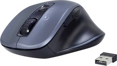 Produktbild von Renkforce Ergonomische Maus Bluetooth®, Funk Optisch Grau 7 Tasten 1600 dpi Ergonomisch