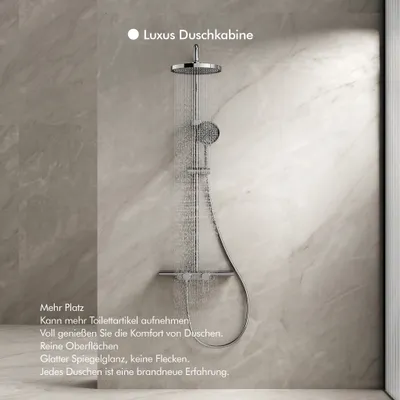 Produktbild von Homelody Duschsystem Chrom mit 400MM*110MM Große Lagerplattform