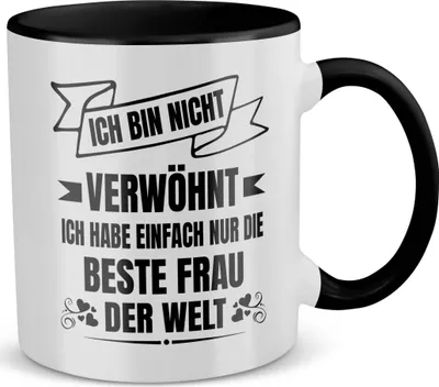Produktbild von 22Feels Ehemann Geschenk Erster Hochzeitstag Kaffeetasse Männer Tasse Hochzeitsjubiläum Ehepartner Valentinstag für Ihn Weihnachten Geburtstag Kaffeetasse Haferl (Weiss-Schwarz)