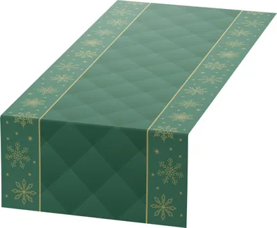 Produktbild von Duni Dunicel Tete a Tete Tischläufer Rhombus Green 40cm x 24m