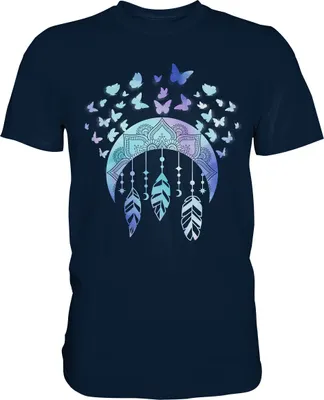 Produktbild von Pastel Schmetterling T-Shirt – Navy / M