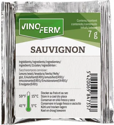 Produktbild von Weinhefe, Trockenhefe Wein Vinoferm Sauvignon, 7g