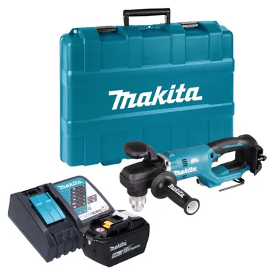 Produktbild von Makita DDA 450 ZK Akku Winkelbohrmaschine 18 V 70 Nm Brushless + 1x Akku 9,0 Ah + Ladegerät + Koffer
