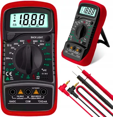 Zdjęcie produktu dla Multimetr Cyfrowy Lcd Miernik Prądu Z Podświetleniem Lcd