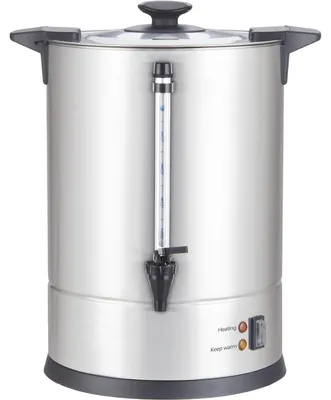 Kaffeemaschine, 10 l, 75 Tassen, Edelstahl, Ablasshahn