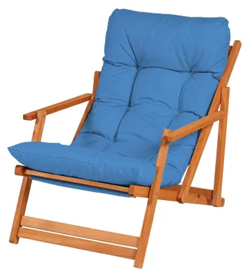Produktbild von Dmora Outdoor-Stuhl Stintino blau, ein klappbarer Liegestuhl