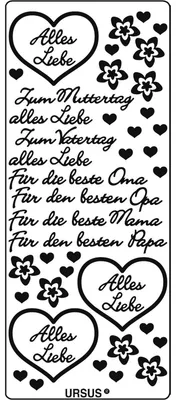 Produktbild von Kreativsticker 10x23cm Motiv 120 VE=5 Stück gold