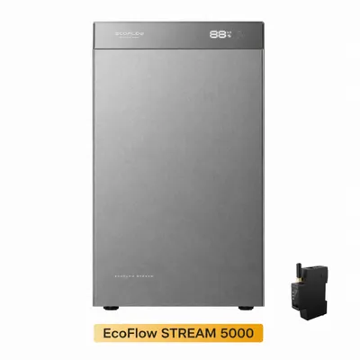 Produktbild von EcoFlow Stream 5000 Balkonkraftwerk mit Batteriespeicher 5kWh, 5000 W Solar, 3000 W AC, 10000 Zyklen, 4 MPPT mit Smart Meter (0% MwSt)