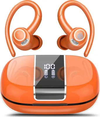 Produktbild von Bluetooth Kopfhörer Sport in Ear Kopfhörer Kabellos Bluetooth mit Ohrbügel Orange