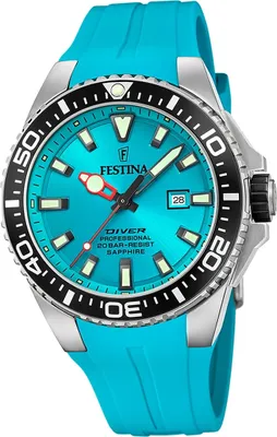 Image de Festina montre homme en caoutchouc turquoise Casual D2UF20664/5