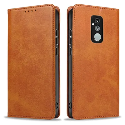Produktbild von Handyhülle für Huawei P20 Lite Kunstleder Flip Cover Hülle Klapphülle Case Kartenfach Farbe: Hellbraun
