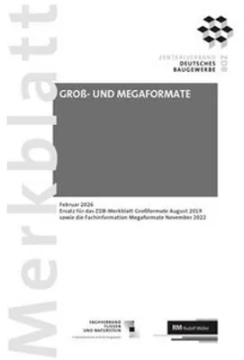 Produktbild von Merkblatt Groß- und Megaformate: 2026-02