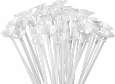 Immagine prodotto di Bastoncini di carta per palloncini bianchi 100 pz.
