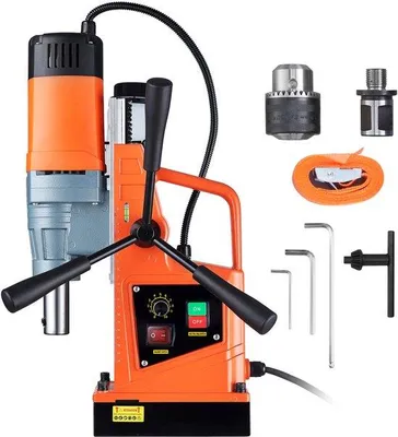 Obrázok produktu pre Elektrická magnetická vŕtačka, 1550 W, priemer vrtáku 1,57 palca, 2922 libier / 13000 N, prenosná, s variabilnou rýchlosťou, 500 otáčok za minútu