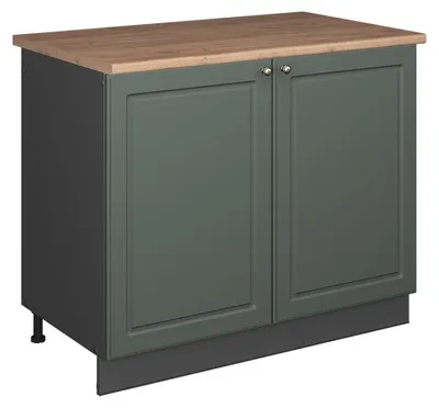 Immagine prodotto di Mobile lavello cucina Vicco Fame-Line Verde-oro rustico/Antracite 100 cm, PL Rovere, Model 61939