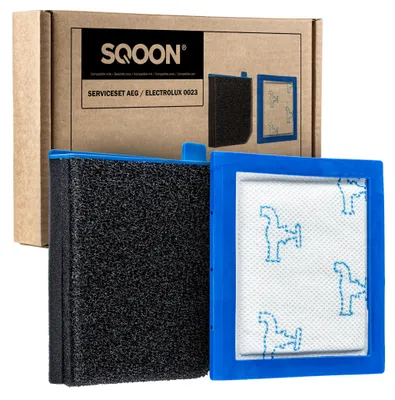 Produktbild von SQOON® Service-Set für AEG LX9 & Electrolux UltraCaptic – Motorfilter + Kaskadenfilter – Ersatz für 1184129029 / 140110909011