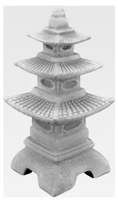 Produktbild von Steinlaterne Japanische Laterne H 47 cm Gartendekoration aus Steinguss frostsicher