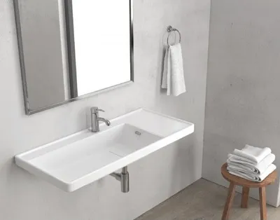 Immagine prodotto di Lavabo sospeso QUATTRO rettangolare 100x45x19 cm KARAG