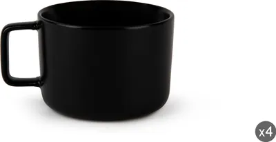 Produktbild von Excelsa set von 4 jumbo tasse Nordic stoneware 40 cl schwarz