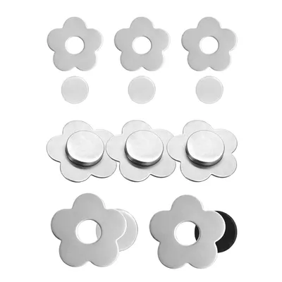 Produktbild von 8er Set Tischdeckenbeschwerer Pflaumenblütenmuster, magnetisch, Edelstahl, für draußen, Tischdeckenhalter