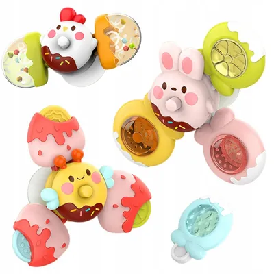Image de Magical Lot de 3 Spinners Sensoriels avec Ventouse Hochet