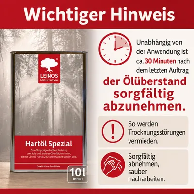 Produktbild von LEINOS Hartöl spezial 10 l – Hartöl Spezial Endbeschichtung innen, KI-generiertes Bild