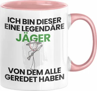 Produktbild von Jäger Geschenk Tasse Lustige Geschenkidee Geburtstag für Jäger Ich Bin Dieser Legendäre Jäger Von Dem Alle Geredet Haben Kaffee-Becher (Rosa)